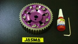 jasma cam pulley with jm-271 high strenght thread locker for double safety.jpg